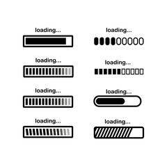 Vector progress loading bar, loading icon, loading illustration
