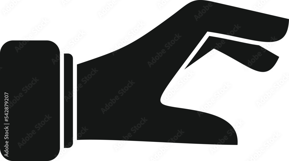 Poster joke gesture icon simple vector. arm pose. up point