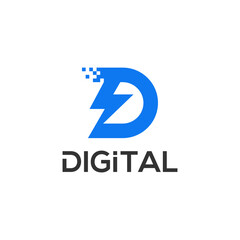 digital tech logo design templates