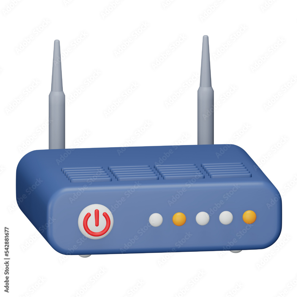 Poster router 3d rendering isometric icon.
