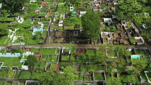 Muslims graveyard in Barisal, Bangladesh.