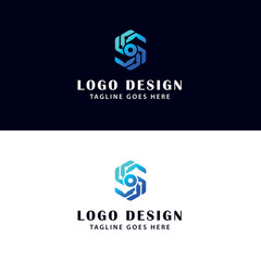 letter S or OS logo design