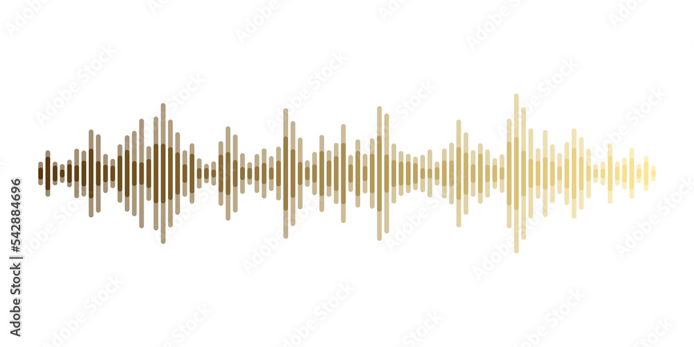 Poster abstract sound wave stripe lines luxury gold gradient equalizer isolated on transparent background i