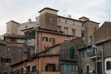 View of Castelnuovo di Porto, a small and beautiful village in the province of Rome, Lazio, Italy