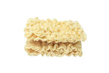 Instant noodle isolated on transparent background, closeup shoot, top view, side view.