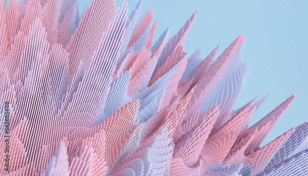 Poster abstract colorful shape. 3d rendering background.