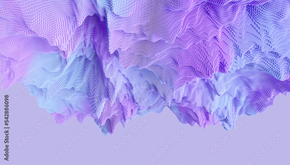 Fototapete abstract colorful shape. 3d rendering background.