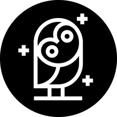 Owl bird circle sign