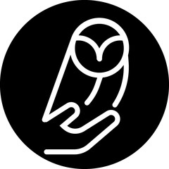Owl bird circle sign