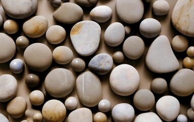 Fototapeta na wymiar pebbles on a white background