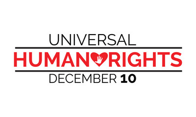 Vector illustration on the theme of Universal Human rights month of December 10.