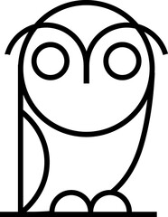 cartoon owl bird outline symbol