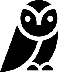 Owl bird Glyph cartoon icon