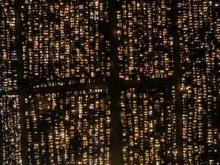 Naklejka premium Cmentarz sfotografowany z lotu ptaka