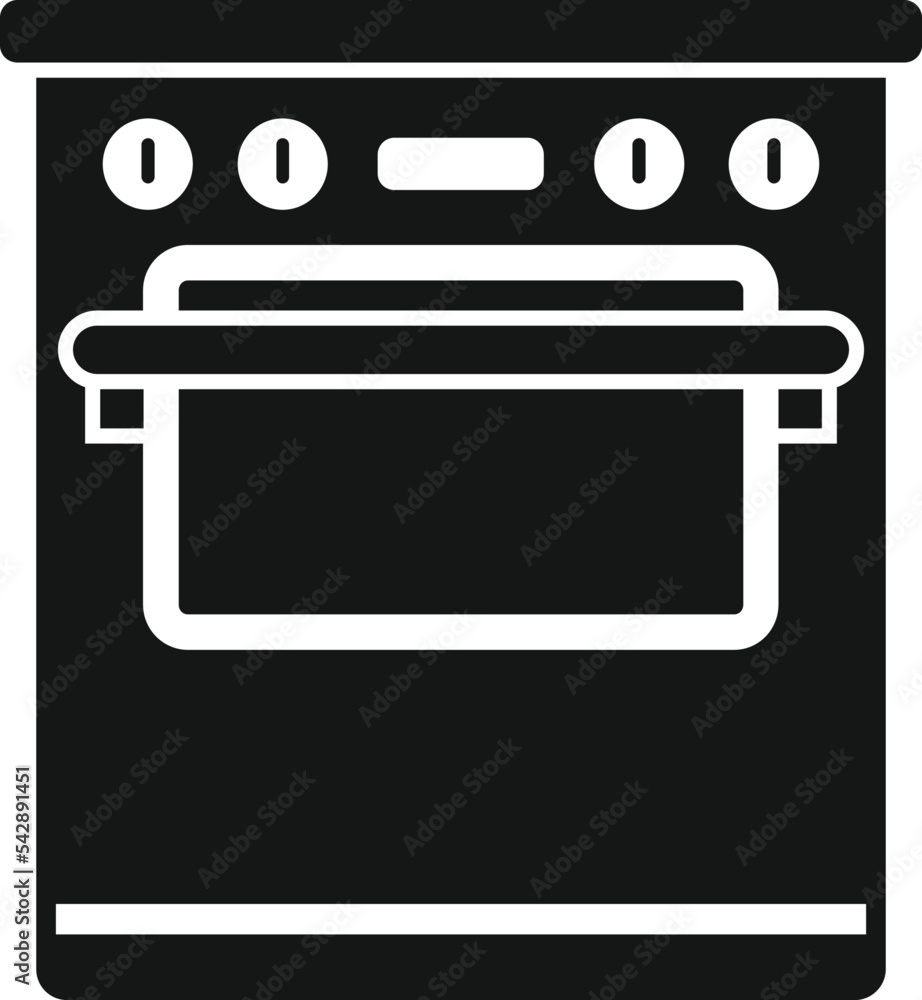 Poster Stove icon simple vector. Kitchen interior. Modern cook