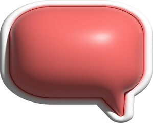 3d colorful speech bubble, text box decoration