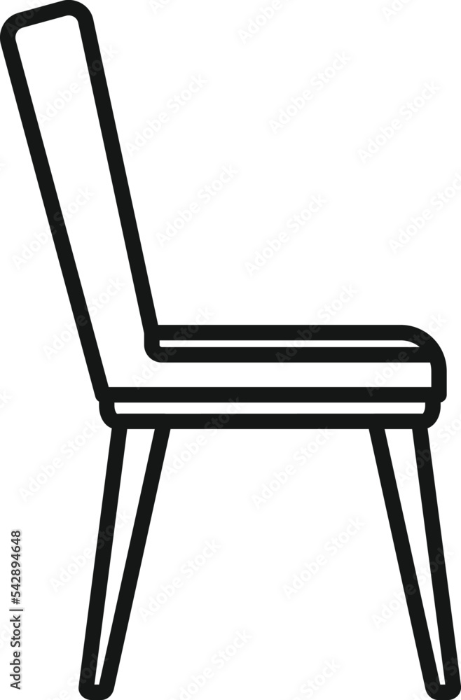 Sticker soft kitchen chair icon outline vector. interior room. modern cook