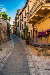 Spello. Ancient atmosphere in the medieval village