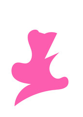 Abstract Blob Pink Shapes