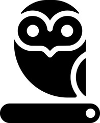 Owl bird  glyph