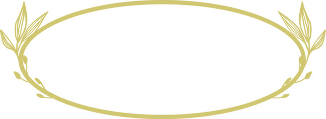 Flower Wreath Frame Line Art