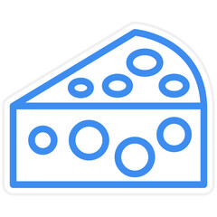 Obraz premium Cheese Icon Style