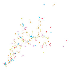 The Confetti decorative paper flew into the air, 3D Render