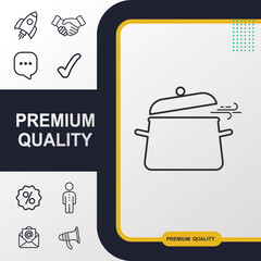 Cooking pan icon graphic element. Modern design.