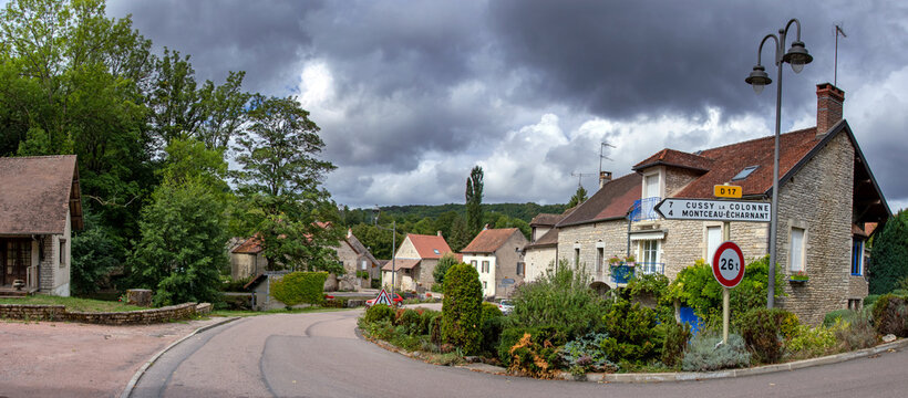 The village of Luzigny sur Ouche in the Cote d'Or region of Burgundy, France