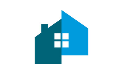 blue house logo icon