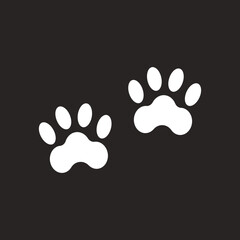 Fototapeta na wymiar dog or cat paw logo background