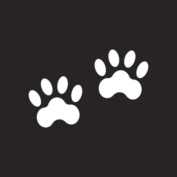 dog or cat paw logo background