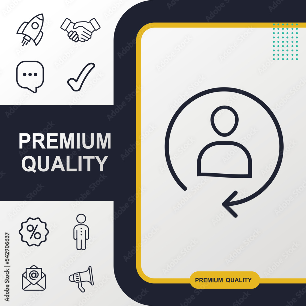 Poster reload profile icon graphic element. modern design.