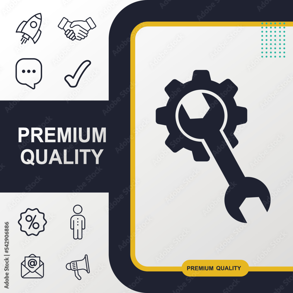 Poster setting icon graphic element. modern design.