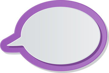 Round paper speech bubble.