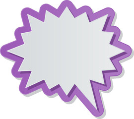 Pointed paper speech bubble.