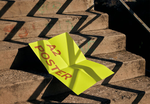 A2 Potser Mockup Outdoors With Shadows