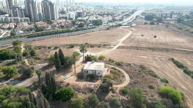Drone 4K videos of Tel Shalaf &ndash; Tell esh Shallaf Historical site on the southern outskirts of the city of Rehovot