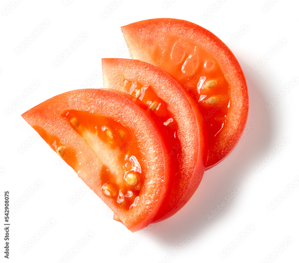 Sticker fresh raw tomato slices