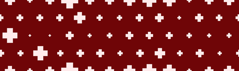 Fototapeta premium Seamless hospital background with plus symbols