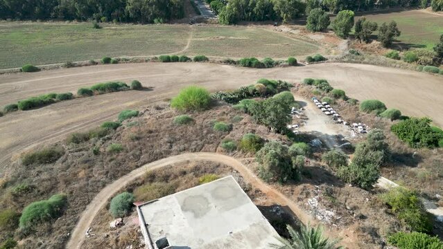 Drone 4K videos of Tel Shalaf &ndash; Tell esh Shallaf Historical site on the southern outskirts of the city of Rehovot