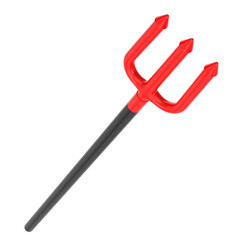 3d rendering illustration of a Devil pitchfork toy