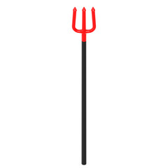 3d rendering illustration of a Devil pitchfork toy