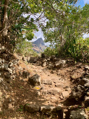 Paysage de montagne dans le cirque de Mafate sur l'île de la Réunion