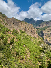 Paysage de montagne dans le cirque de Mafate sur l'île de la Réunion