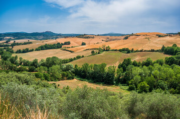 Naklejka premium Montepulciano and the Val D'Orcia. Magical Tuscany.