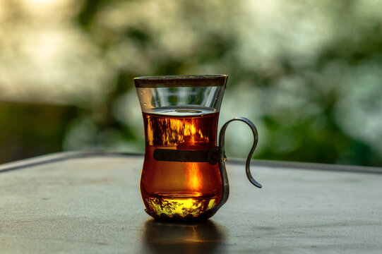 Vintage armuda with tea