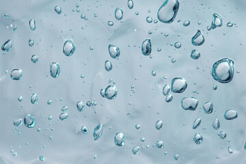 Clear facial gel as background, closeup view