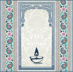 Oil lamp, Diwali greetings , royal Rajasthan, India  © SIRIUS*