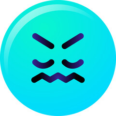 round 3d Emoticon. Yellow Emoji faces emoticon smile, digital smiley expression emotion feelings, chat cartoon emotes. Vector illustration icon on yellow background